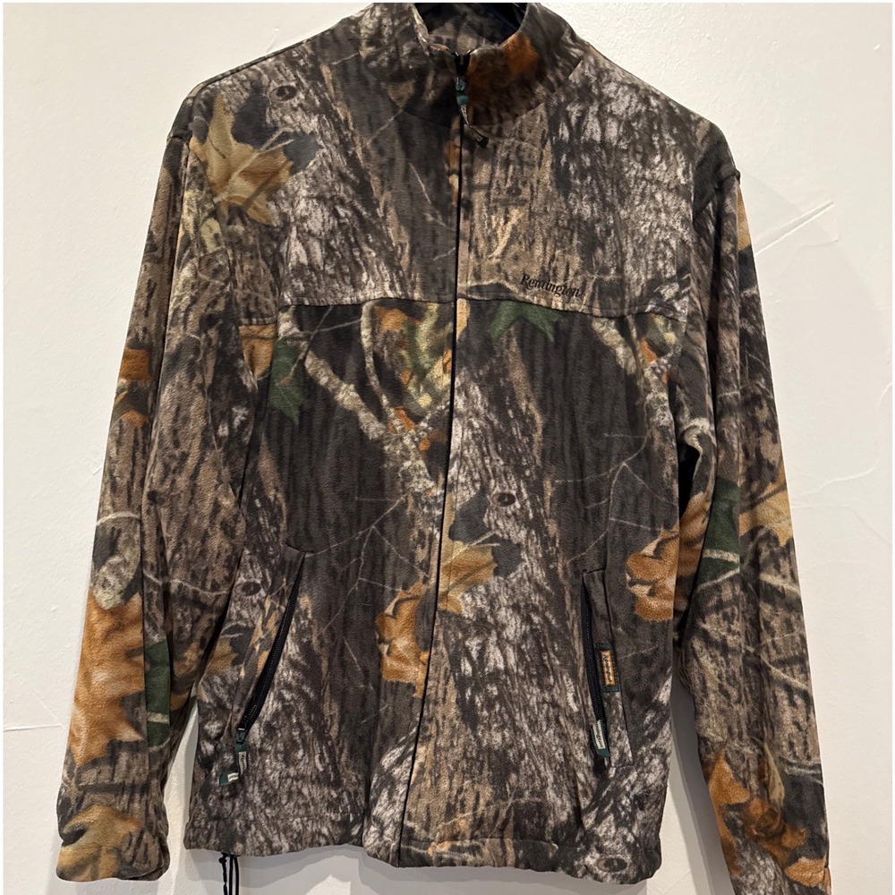 Remington Mens M Camo Fleece Jacket Mossy Oak New Breakup Zip Up Hunting 15195BU